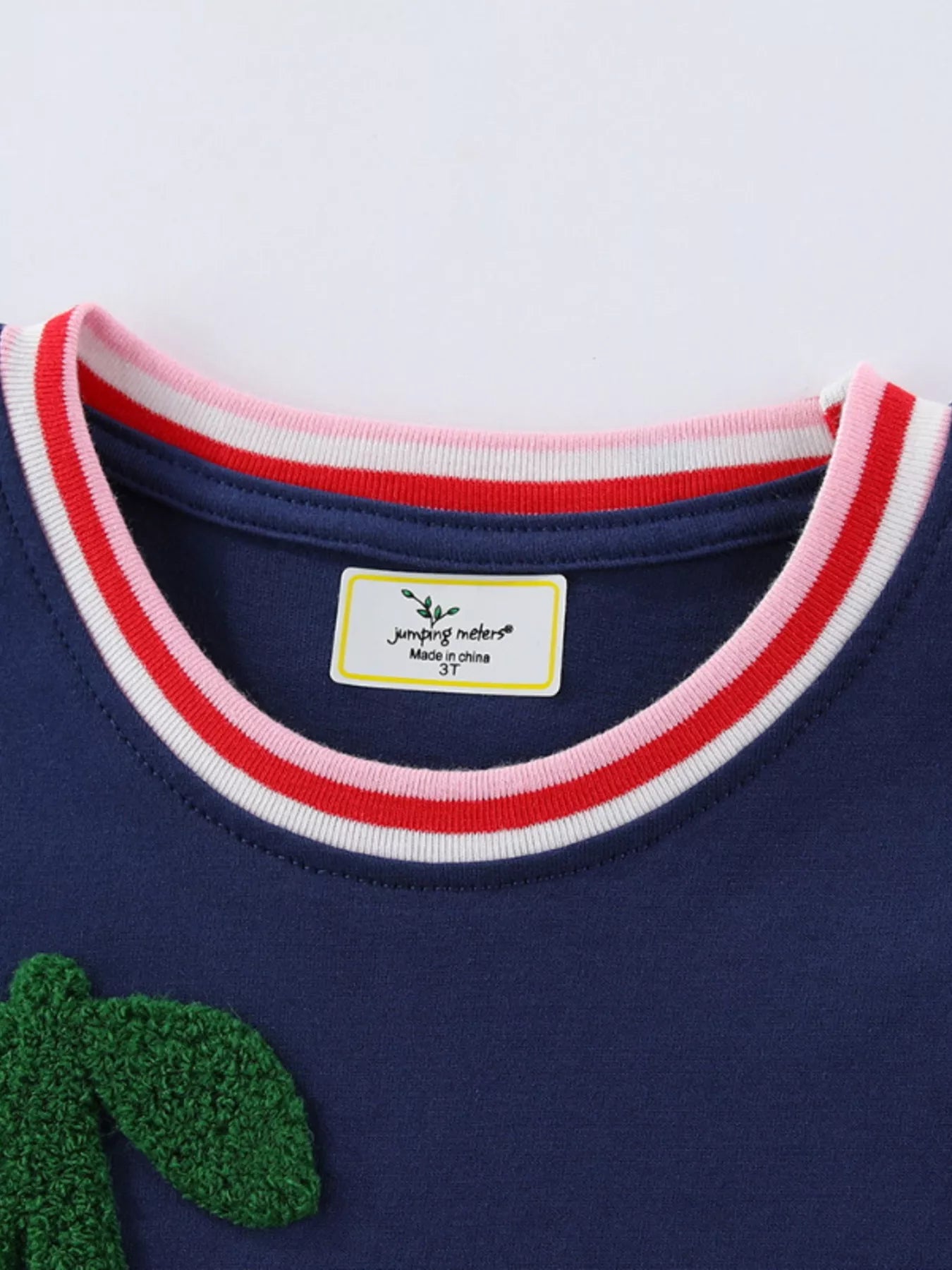 Children's Cherry Applique Short Sleeve Dress