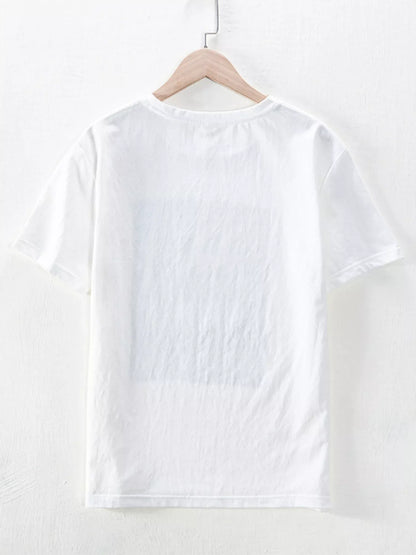 Men's Plus Size Floral Graphic Relaxed Fit T-Shirt