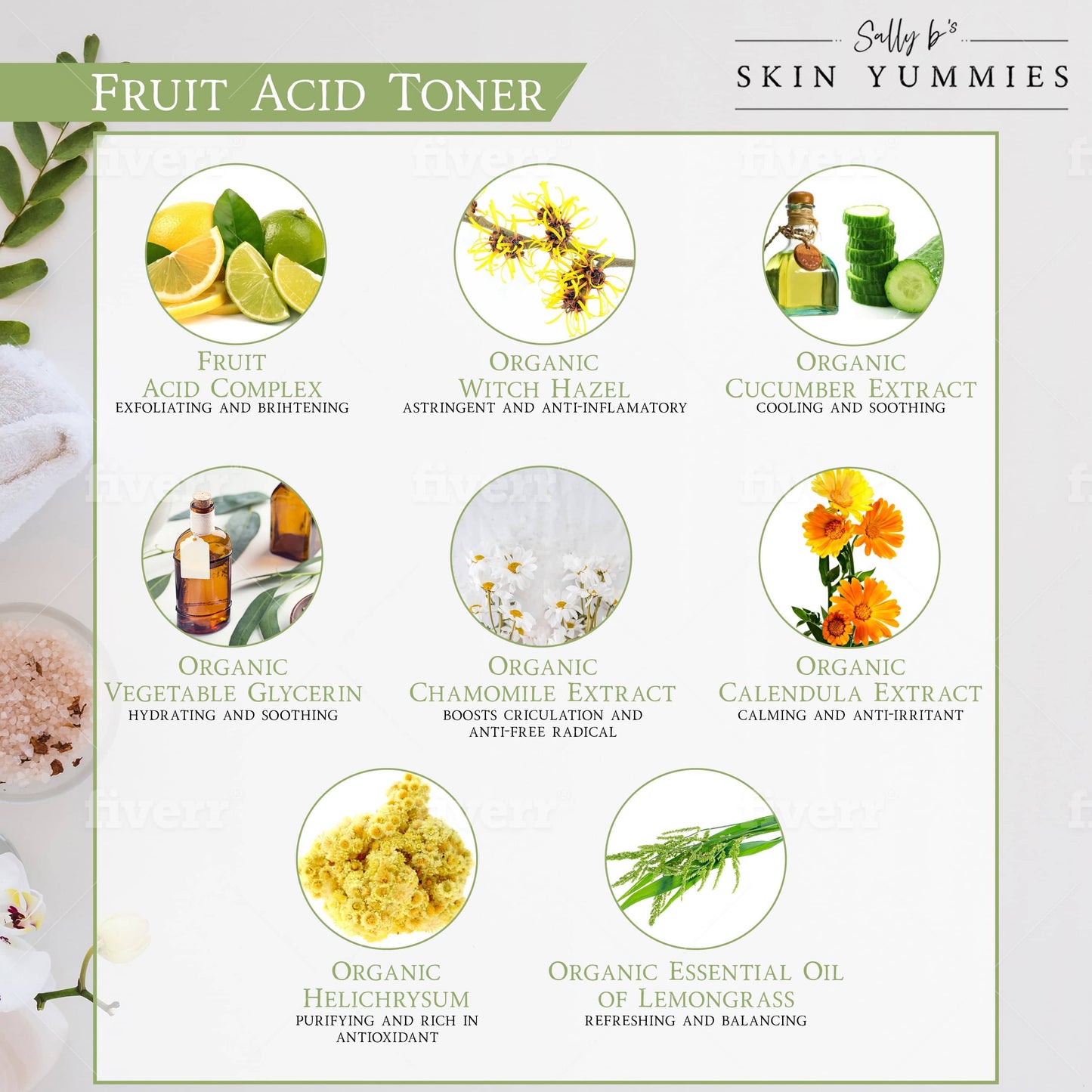Fruit Acid Toner Plant Based for Smooth Radiant Skin