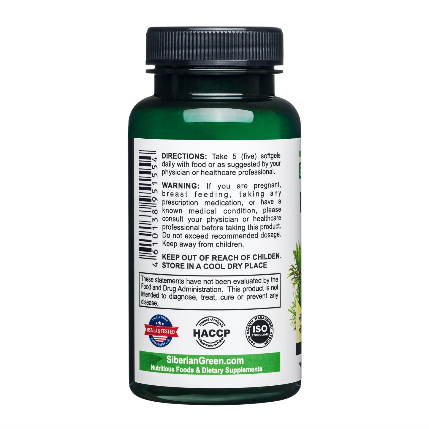 Siberian Green Pine Nut Oil Capsules – 200 Softgels