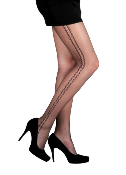 Conte Bliss 20 Den - Fantasy Women's Pantyhose with Zig-Zag Pattern on both sides (15С-50СП)