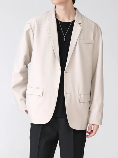 Men's Full Size Casual Lightweight Button Up Blazer Plus Size