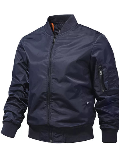 Men's Full Size Zip Up Long Sleeve Jacket Plus Size