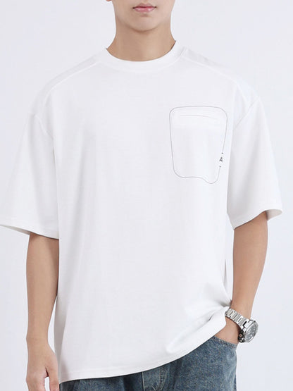 Men's Plus Size Round Neck Half Sleeve T-Shirt