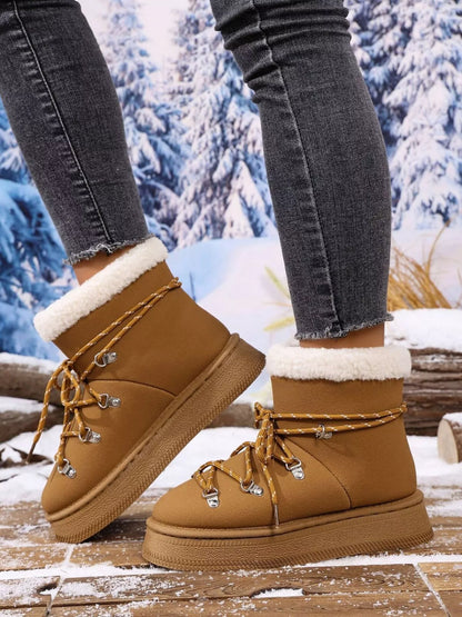 Round Toe Platform Boots