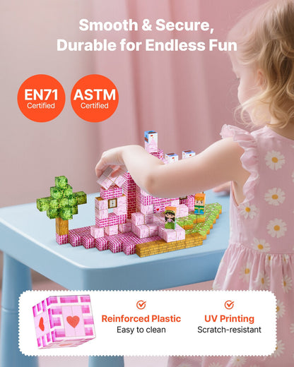 Magnetic Blocks 100 PCS Princess Castle Set STEM Montessori Sensory Toys