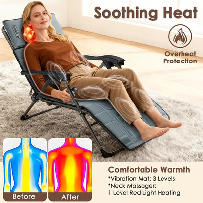 Flannel / PU Material Options - 1 Pc Full Body Massage Mat Multifunctional Massage Chair Pad With Heat Timer Shiatsu Neck Massager Carry Bag Earplugs Anti-Slip Bottom For Reclining Chair