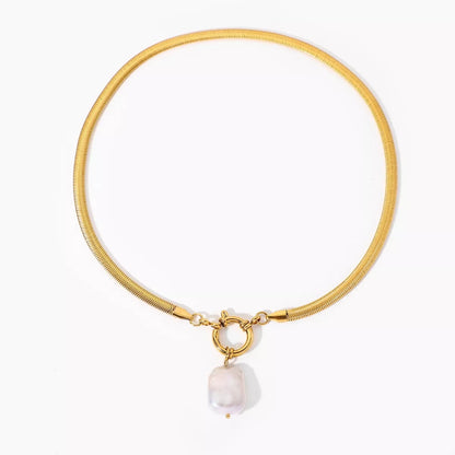 18K Gold-Plated Freshwater Pearl Pendant Necklace
