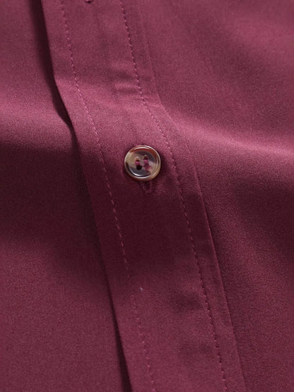 Men's Casual Solid Color Short Sleeve Shirt