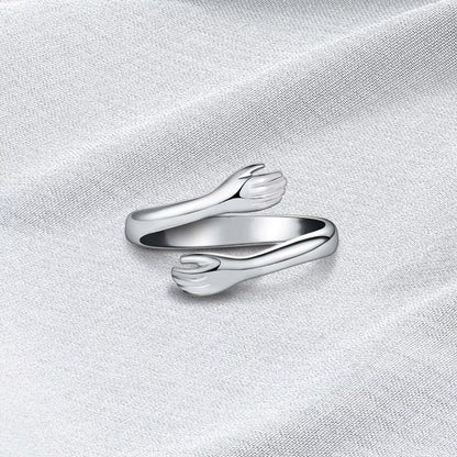 925 Sterling Silver Hug Bypass Ring