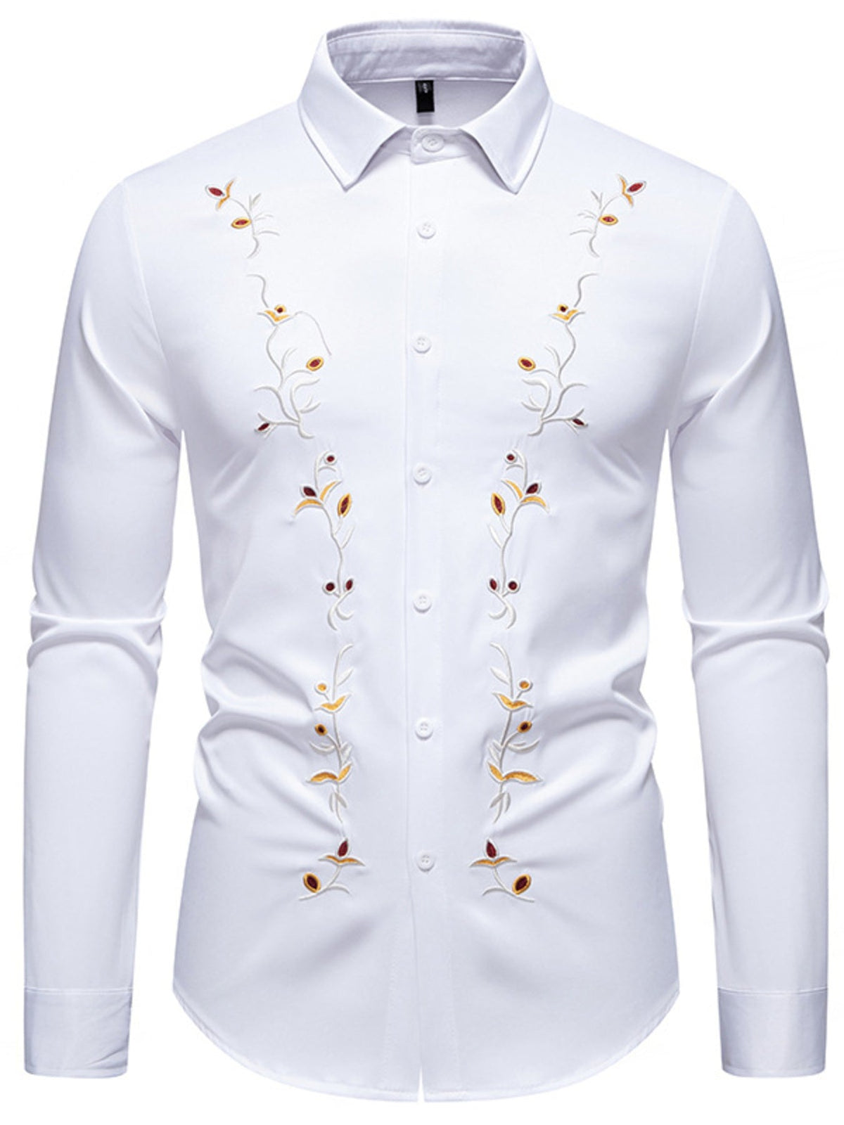 Men's Embroidered Long Sleeve Shirt
