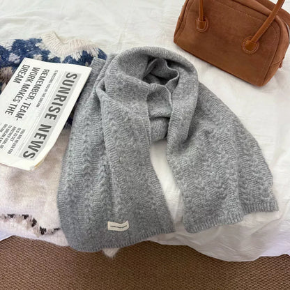 Texture Knit Winter Scarf