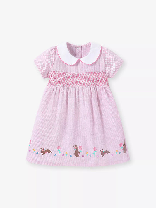 Children's Smocked Short Sleeve Dress