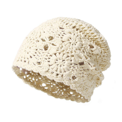 Crochet Floral Beanie Hat
