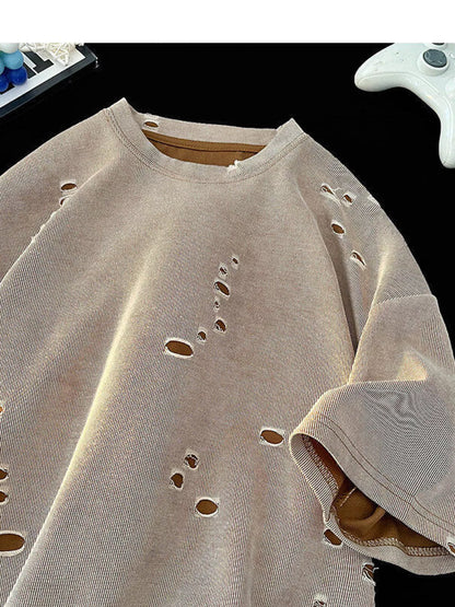 Men's Plus Size Gradient Round Neck T-Shirt