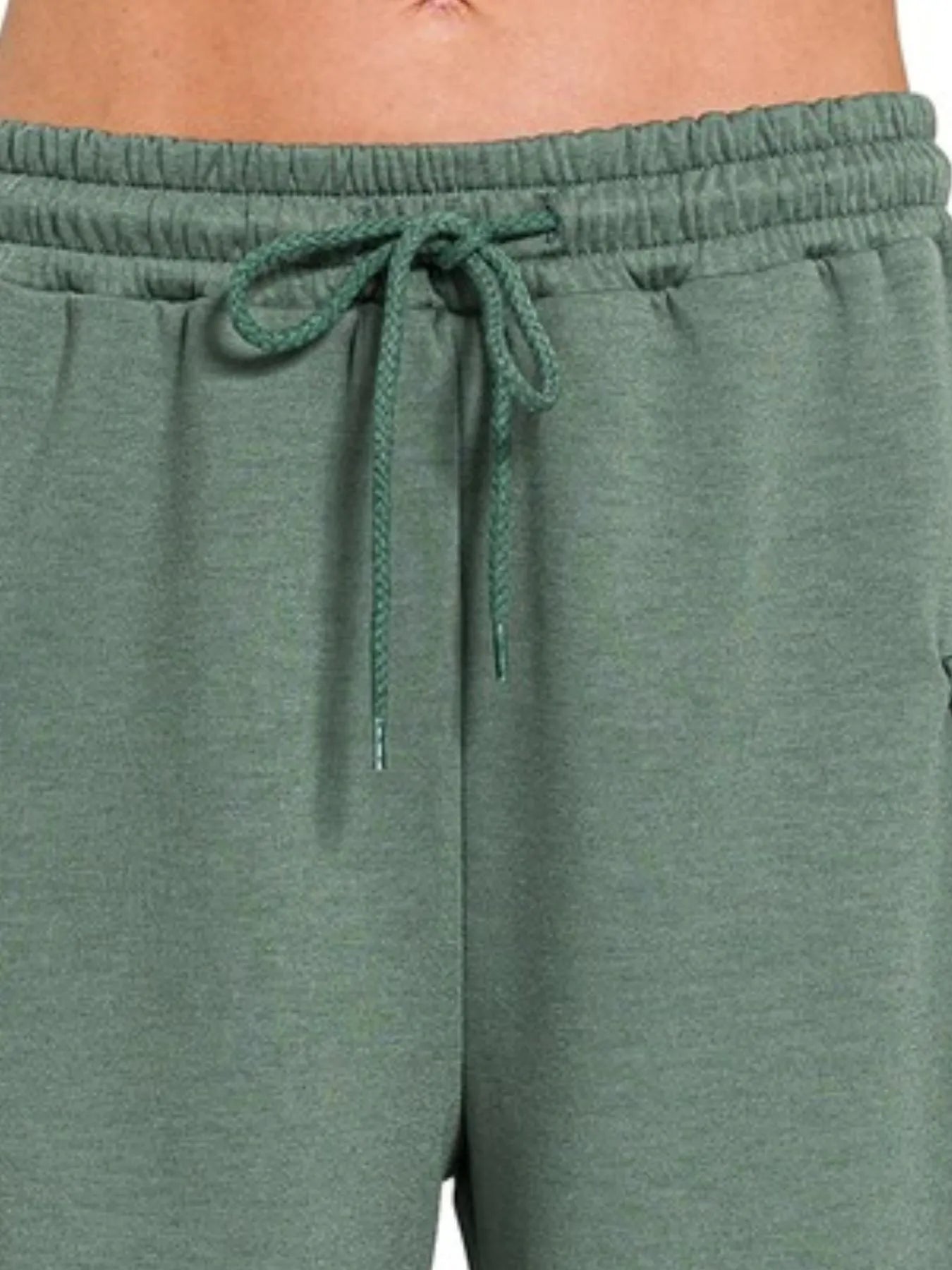 Zenana Scuba Thigh Pocket Shorts