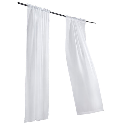 Sheer Curtains 52 W X 84 L Inches 2 Panels Window Drapes Rod Pocket Polyester