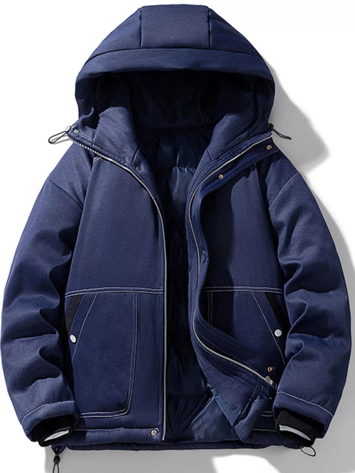 Men's Plus Size Warm Padded Hooded Puffer Jacket