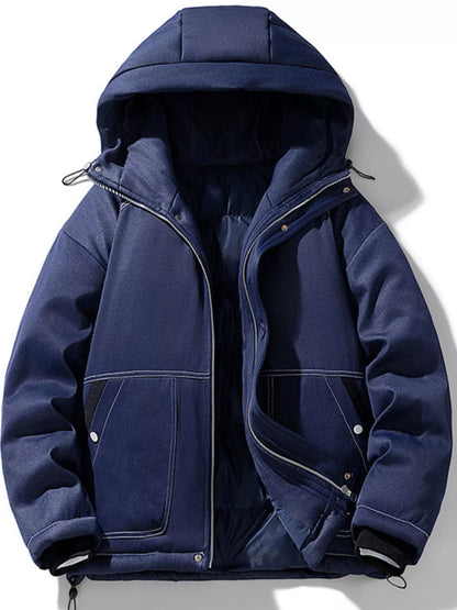 Men's Plus Size Warm Padded Hooded Puffer Jacket