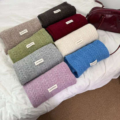 Texture Knit Winter Scarf