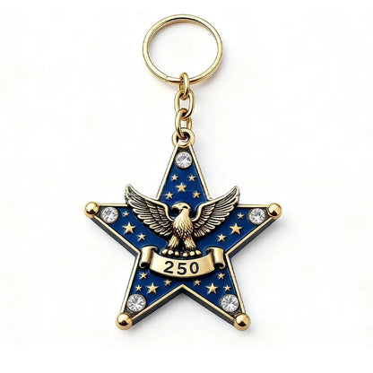 2026 Usa 250th Anniversary Commemorative Keychain Pendant Eagle American Flag Pattern Key Buckle Gift