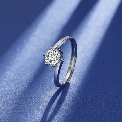 1 Carat Moissanite 925 Sterling Silver Ring