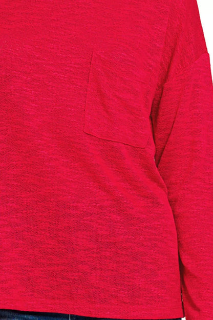 Zenana Slub Hacci Long Sleeve T-Shirt