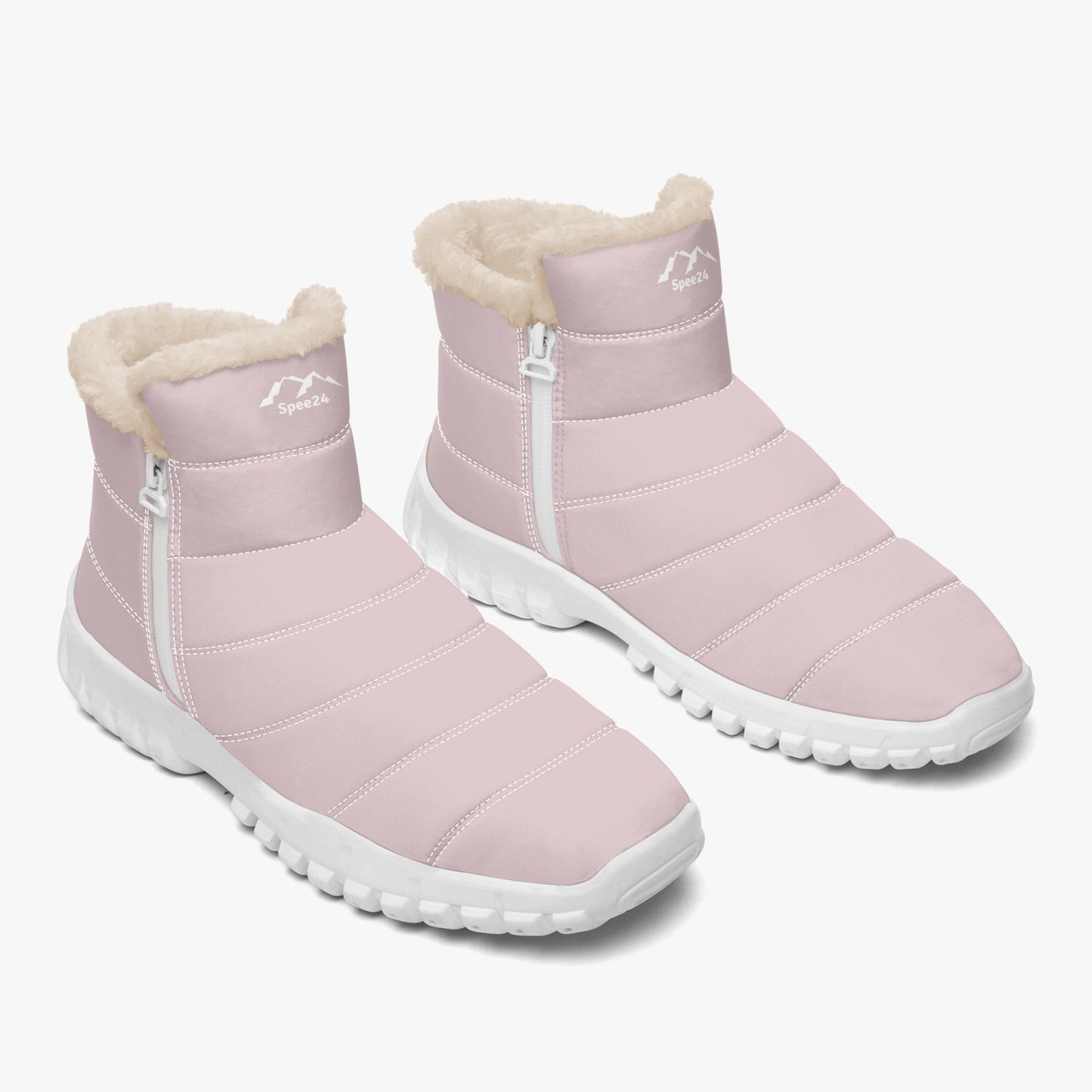 SHO-024PPL-24 Fur Zip Up Boots