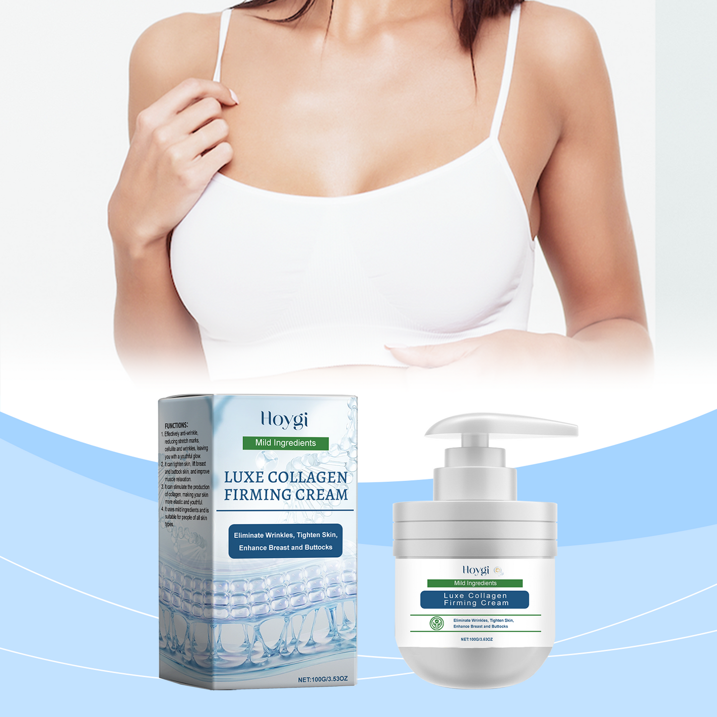 Hoygi Collagen Body Cream Body Chest And Buttocks Firming Massage Body Care Moisturizes And Moisturizes Skin