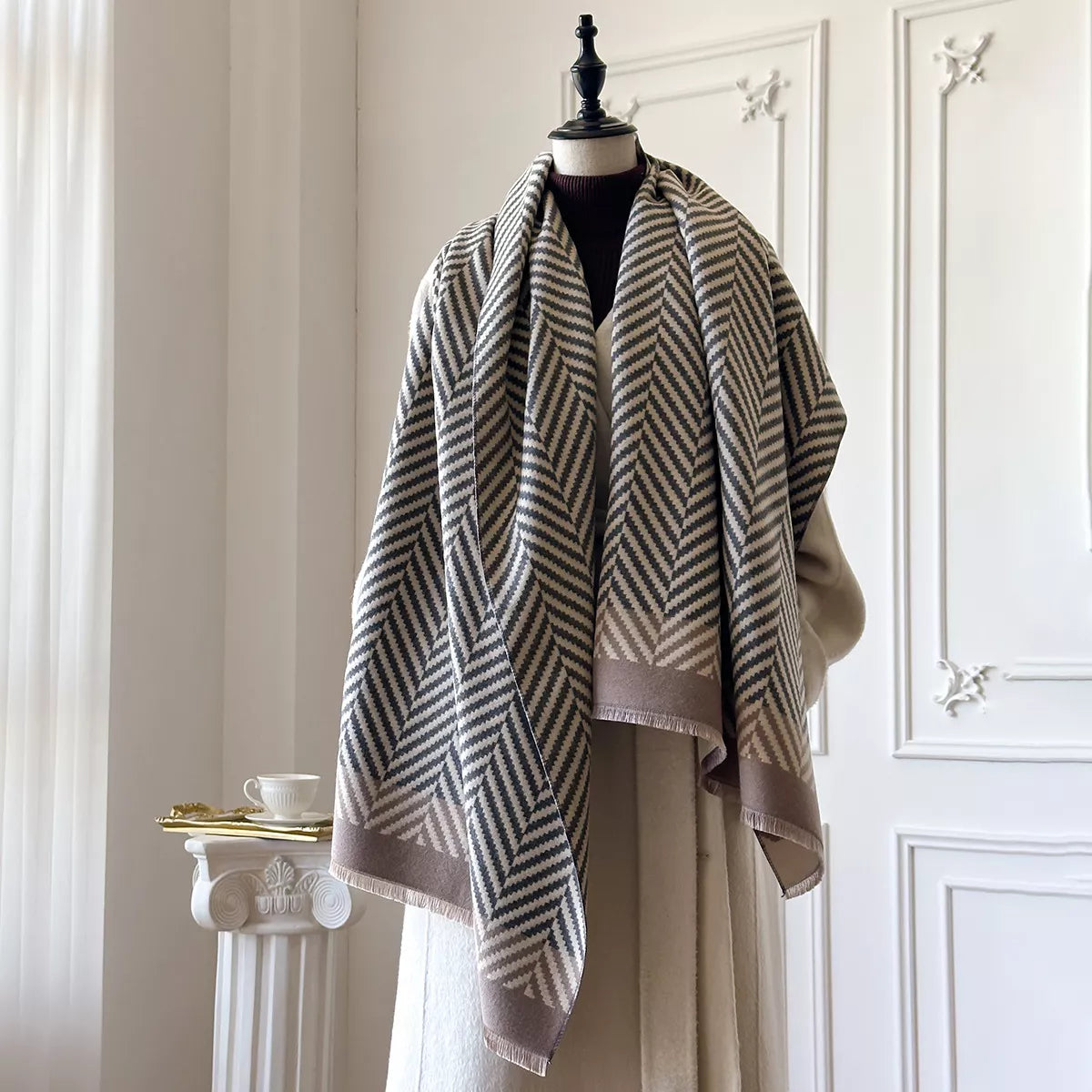 Raw Hem Soft Scarf