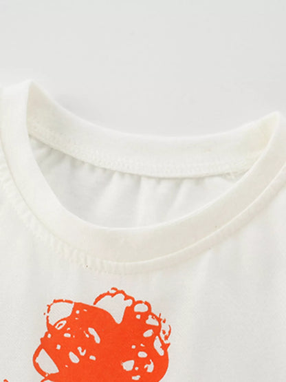 Children's Volcano Round Neck Short Sleeve T-Shirt