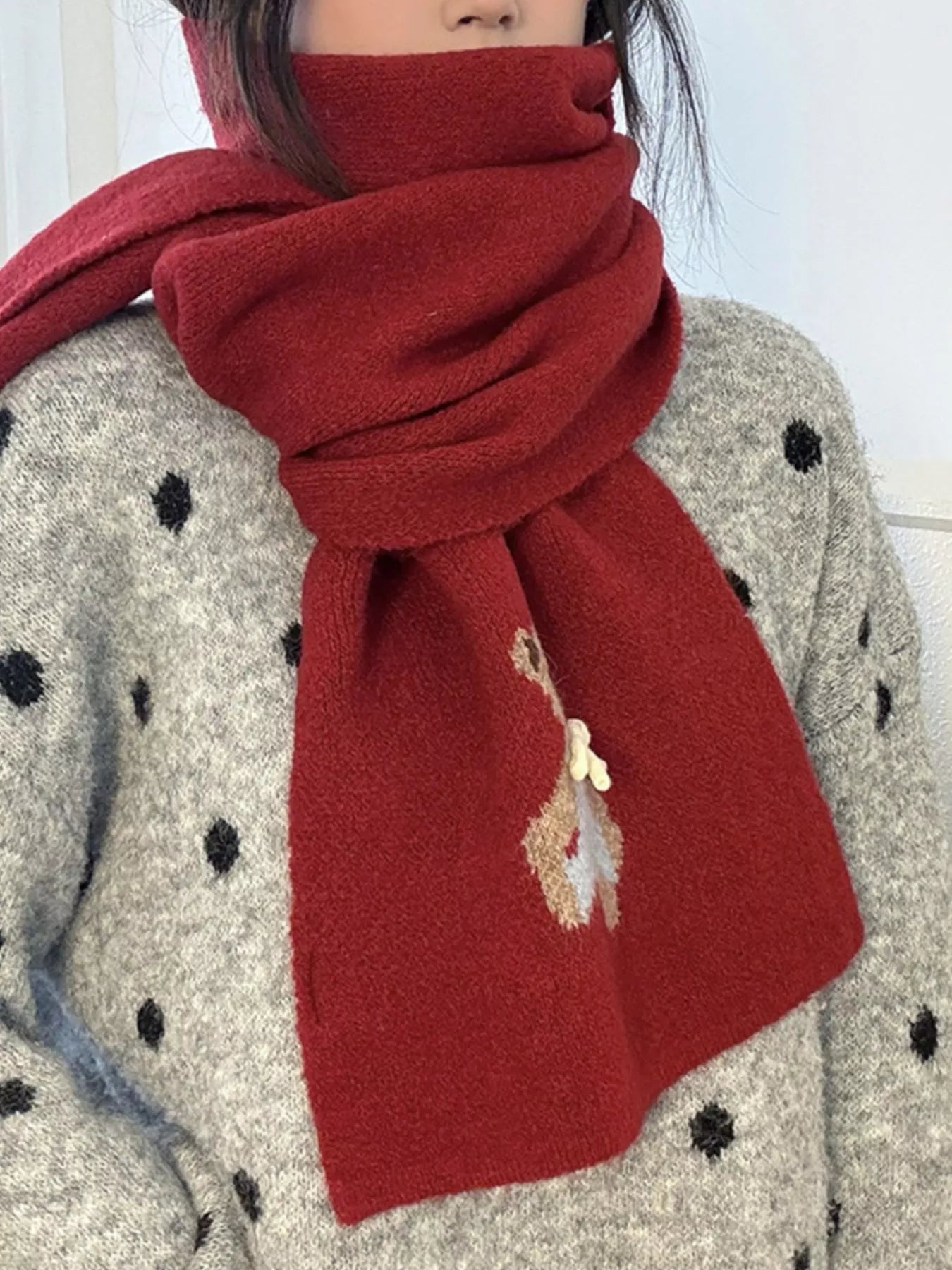 Bear Knitted Scarf