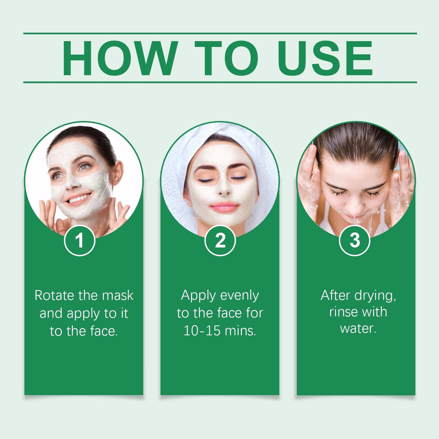 OUHOE Green Tea Facial Cleanser Solid Mask Improves Dullness, Moisturizes, Gently Cleans And Brightened Skin Mask