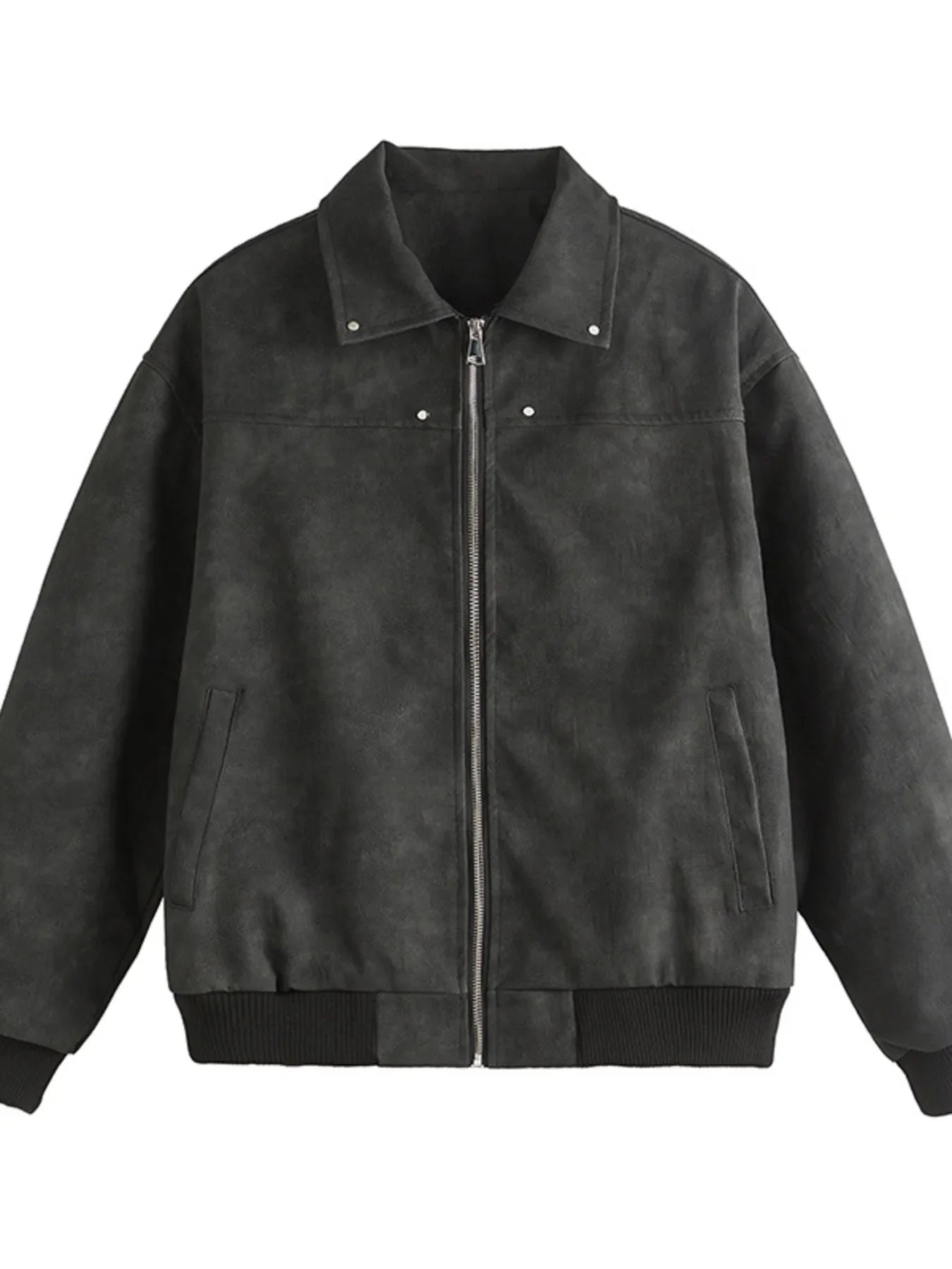 Men's Plus Size Long Sleeve Zip-Up Jacket