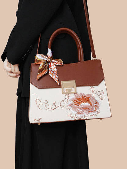 Floral Top Handle Handbag