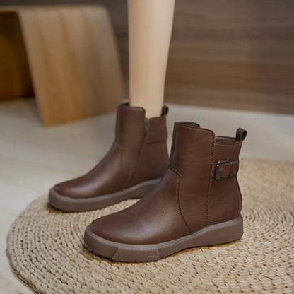 Round Toe Platform Boots