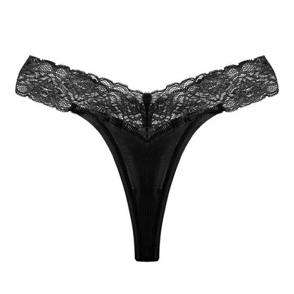 Women's Low Rise Lace Hip Leak Thong Panties