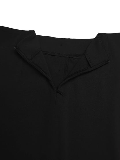 Button-Front Pocketed Midi Skirt