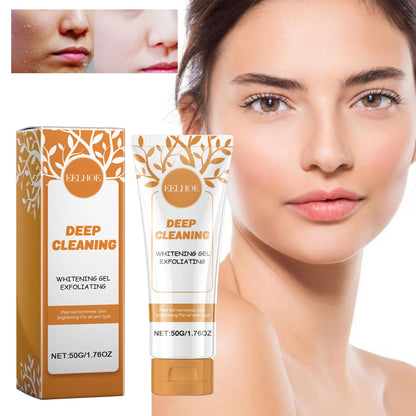 EELHOE Deep Cleaning Exfoliating Whitening Gel, Gentle Cleansing And Exfoliating Gel Nourishes Skin All Over