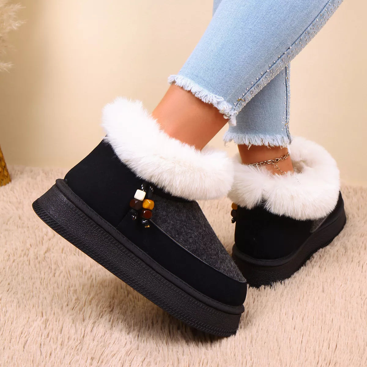 Round Toe Platform Boots