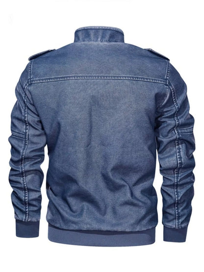 Men's Plus Size Zip Up Long Sleeve Jacket