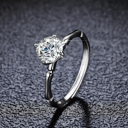 1 Carat Moissanite Minimalist Ring