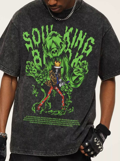 Men's Graphic Round Neck Short Sleeve T-Shirt