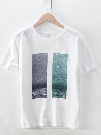 Men's Plus Size Round Neck Short Sleeve T-Shirt