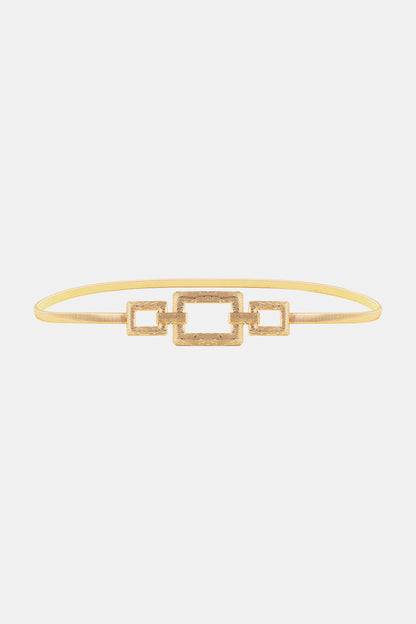 Square Shape Zinc Alloy Buckle Iron Belt