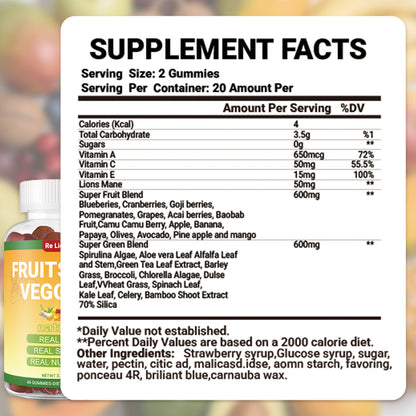 Ketogenic Diet Fruit And Vegetable Gummies
