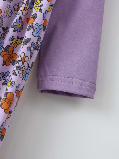 Children's Bow Floral Long Sleeve Dress