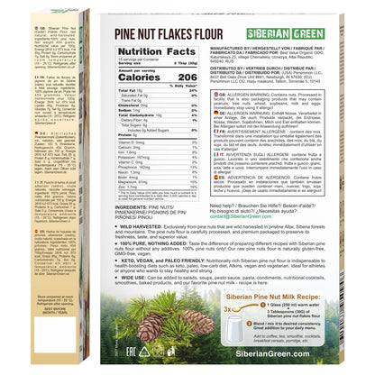 Siberian Pine Nut Flour (Kernel Powder) – 454g / 1 lb