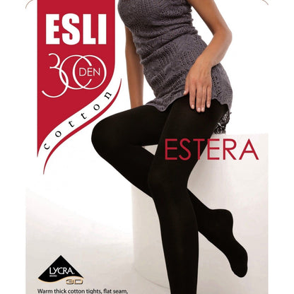 Conte/Esli Estera 300 Den - Cotton Warm Opaque Women's Tights (14С-65СПЕ)