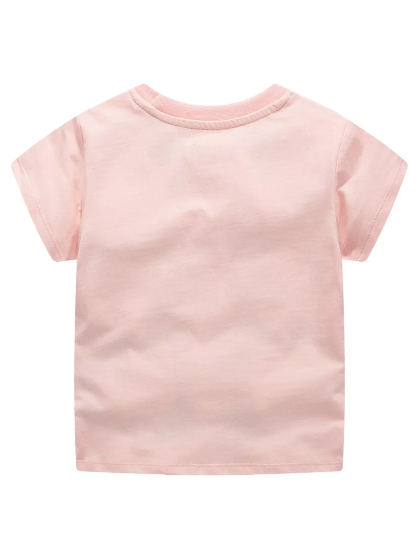 Children's Giraffe Applique Short Sleeve T-Shirt